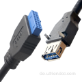 90-aus-Winkel-PC-Typ-C-USB3.0 bis 20-polige Kabel